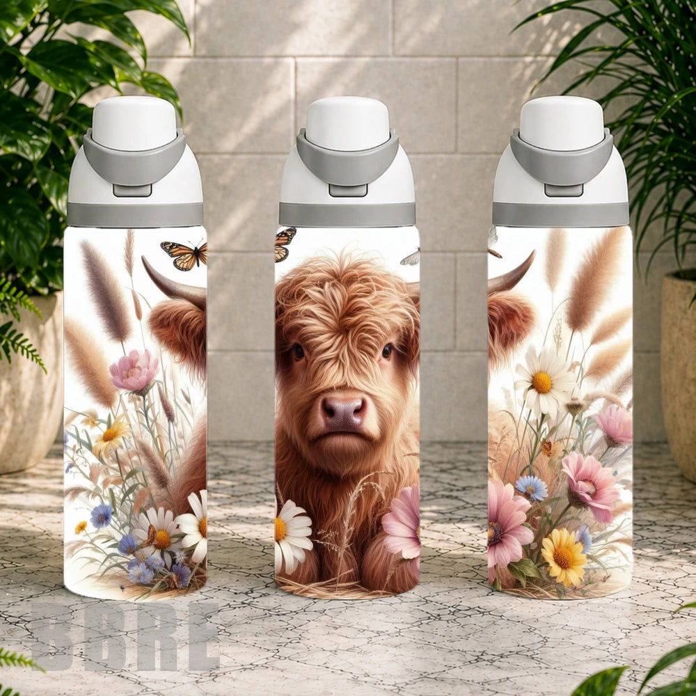 Floral Highland Cow 13 Product Image,