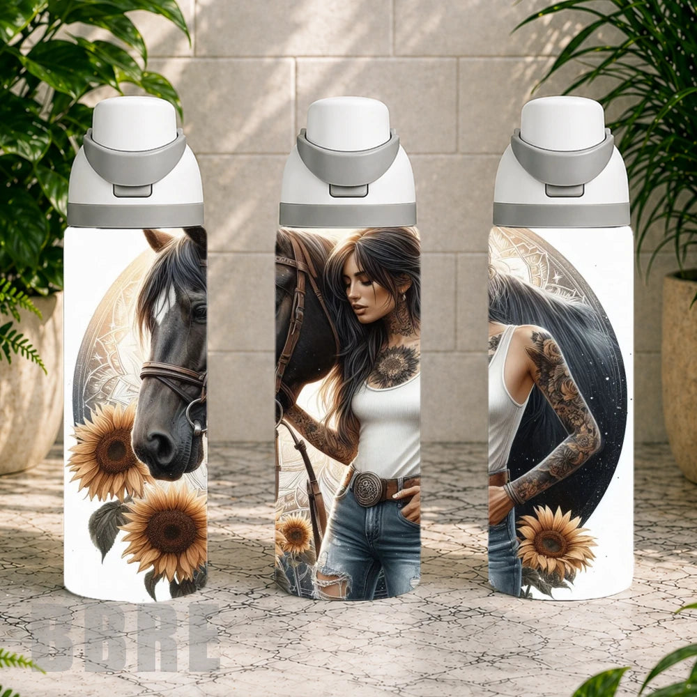 Horse And Sunflowers Product Image,