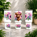 Floral Highland Cow Product Image,