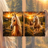 Golden Horses Mockup Image