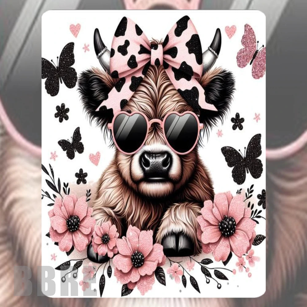 Floral Cow Mockup Image