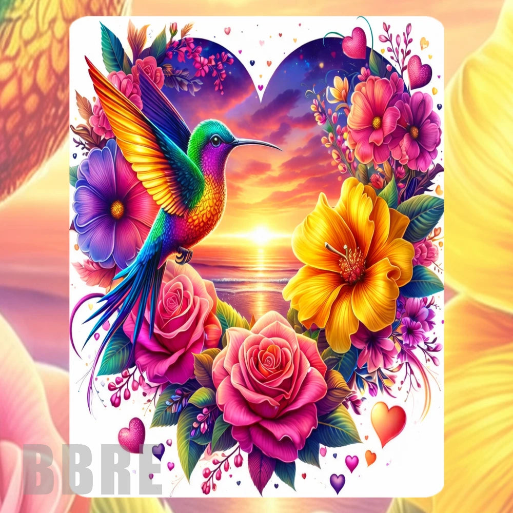 Hummingbird Sunrise Mockup Image