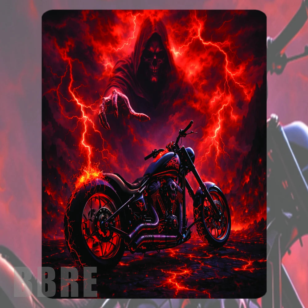 Red Motorcycle Mockup Image