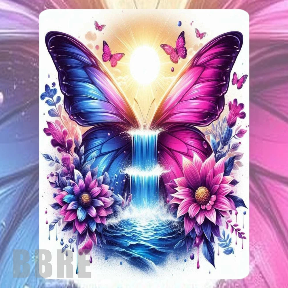Butterfly Waterfall Mockup Image