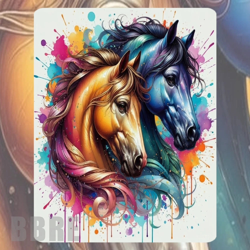 Vibrant Horses Mockup Image