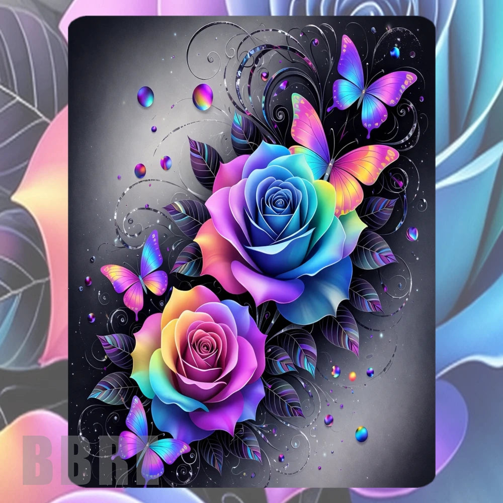 Colorful Roses Mockup Image