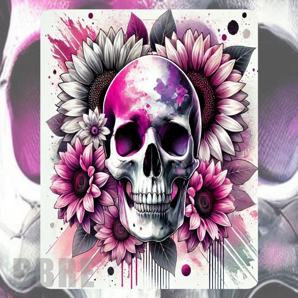 Floral Skull 4 Mockup Image