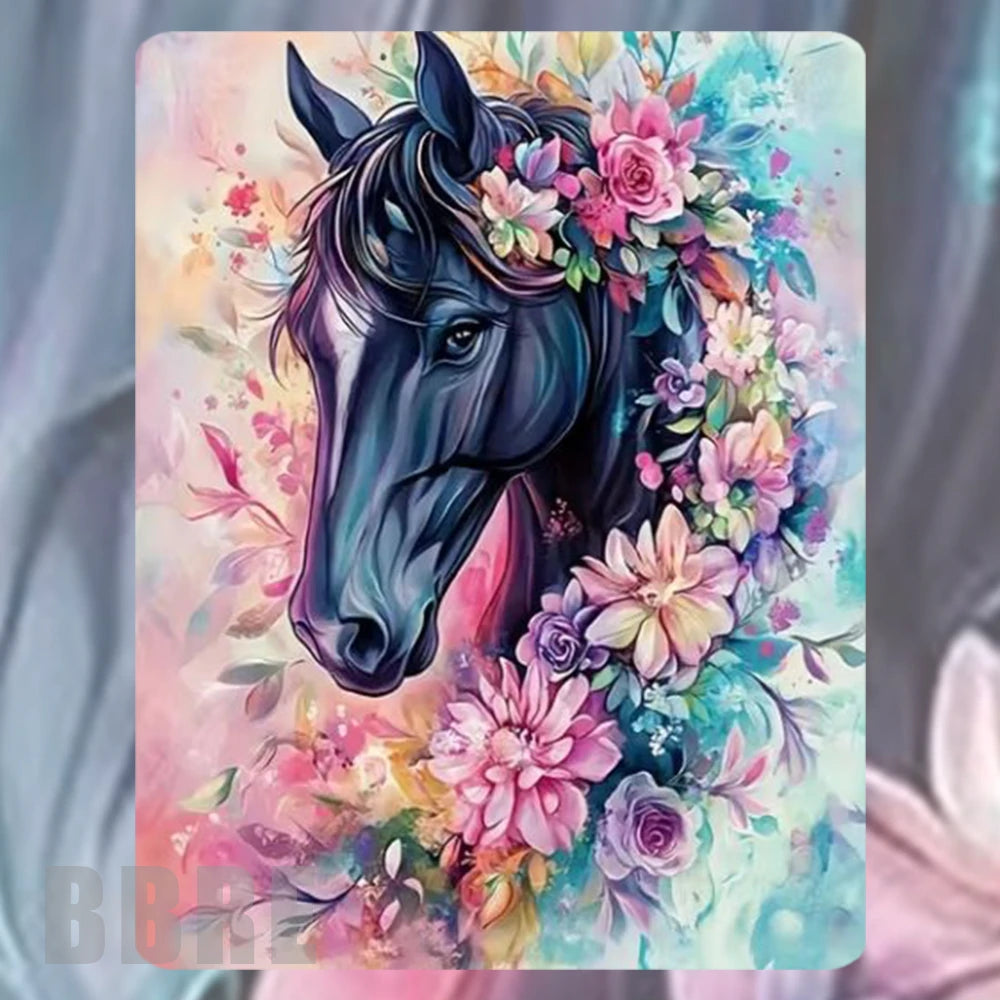 Floral Horse Mockup Image