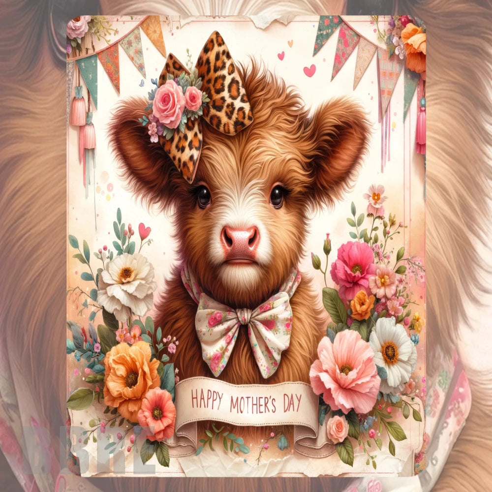 Floral Cow 3 Mockup Image