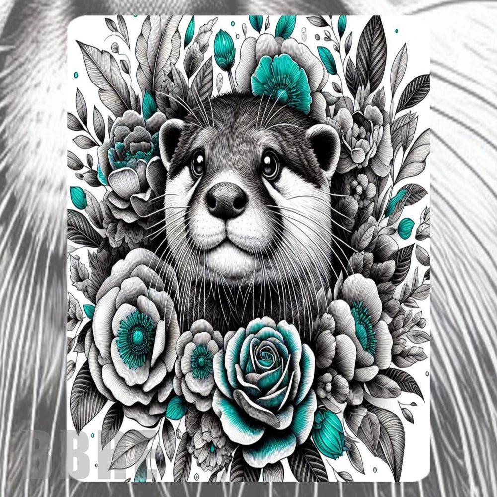 Floral Otter Mockup Image