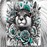 Floral Otter Mockup Image