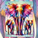 Colorful Elephants Mockup Image