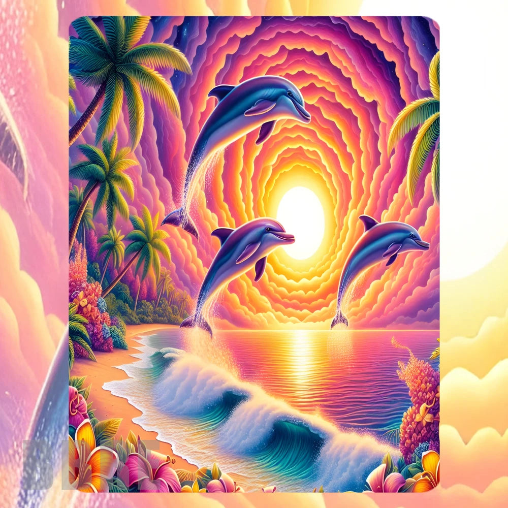 Dolphin Sunset Mockup Image