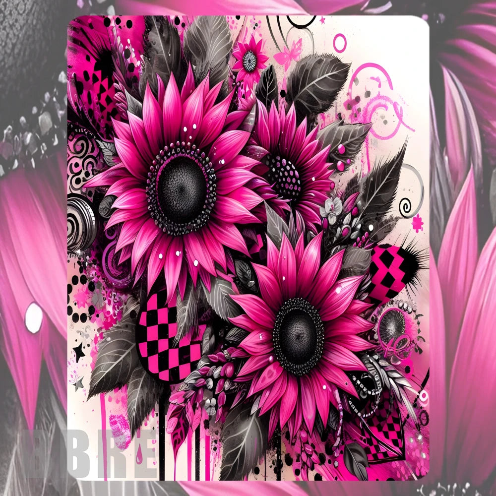 Pink Sunflowers Mockup Image