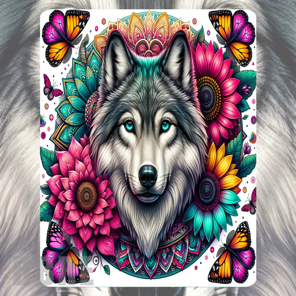 Wolf Floral 2 Mockup Image
