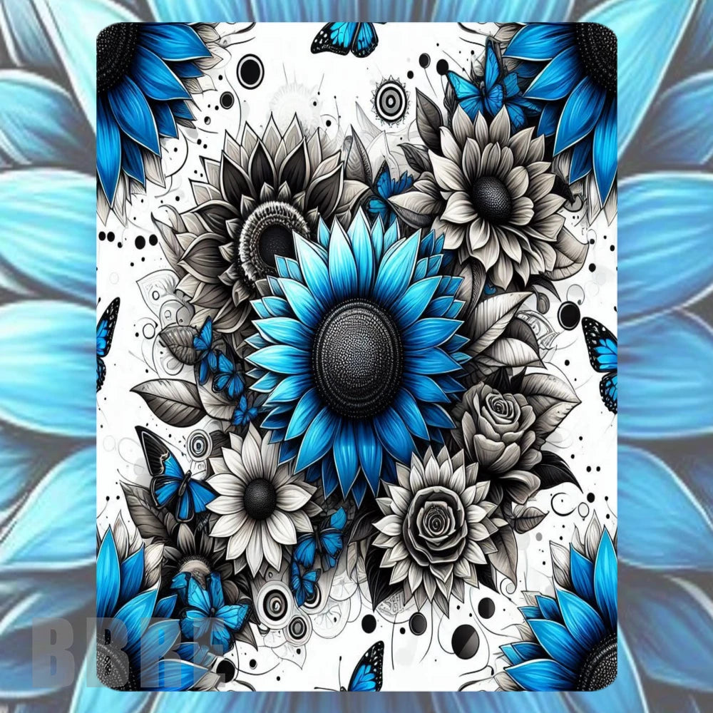 Blue Floral Mockup Image