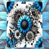 Blue Floral Mockup Image