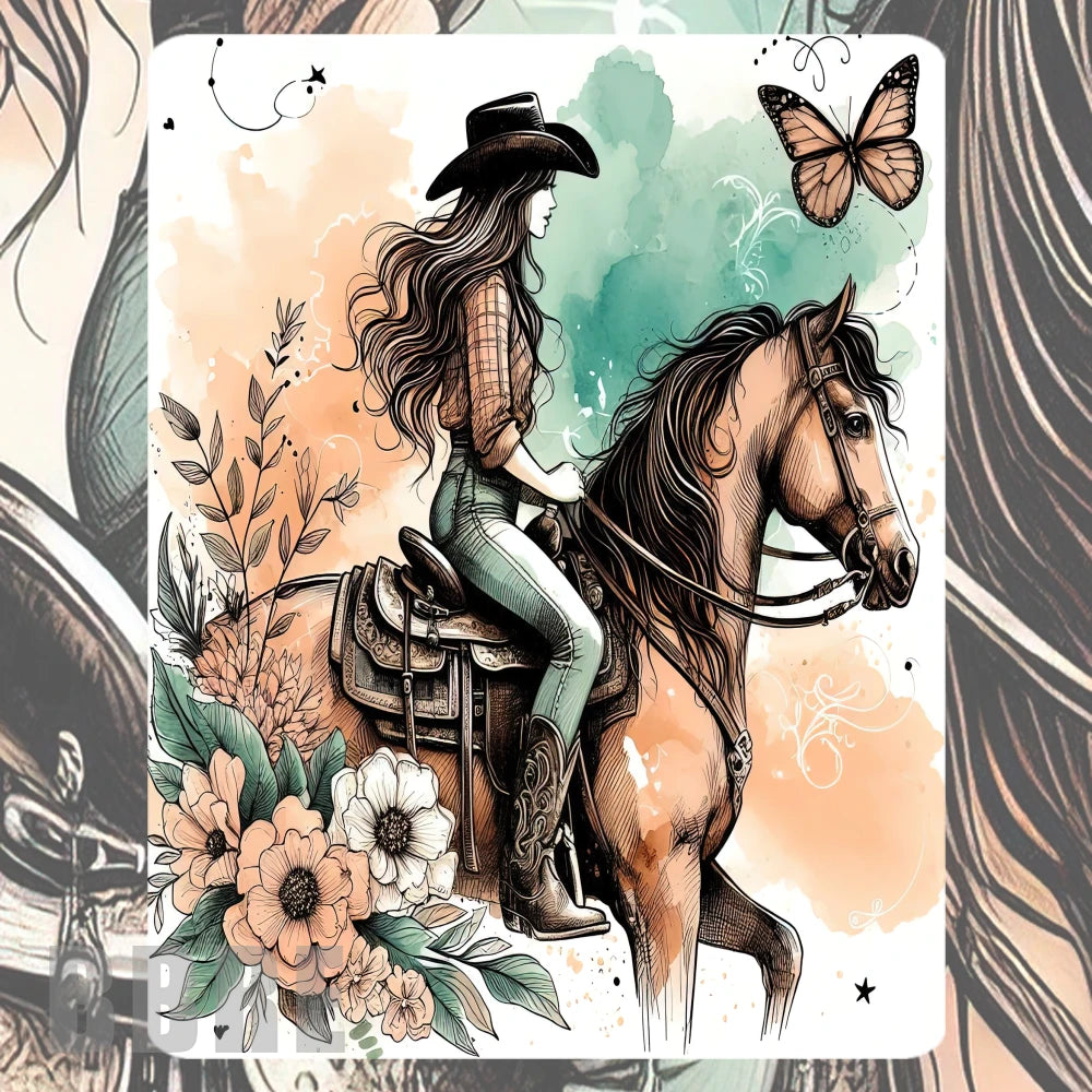 Cowgirl Horse 3 Mockup Image