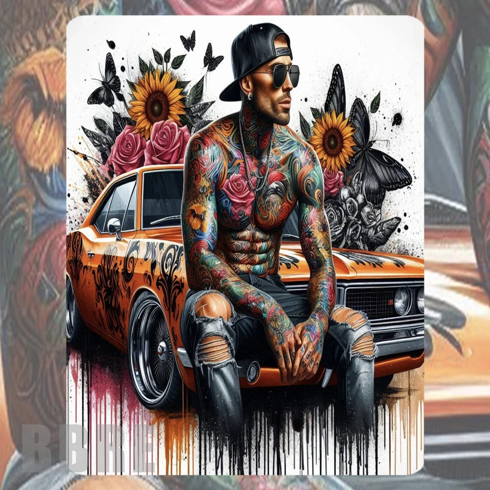 Tattooed Man 4 Mockup Image