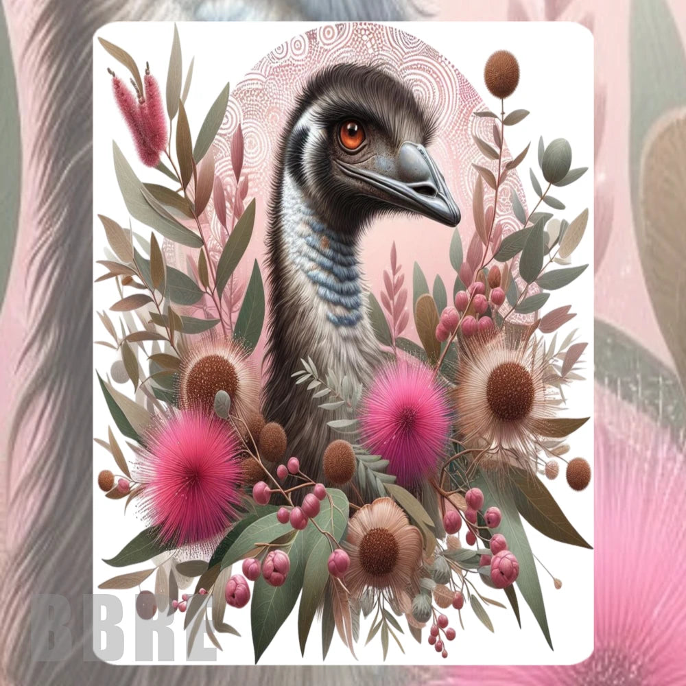 Floral Emu Mockup Image