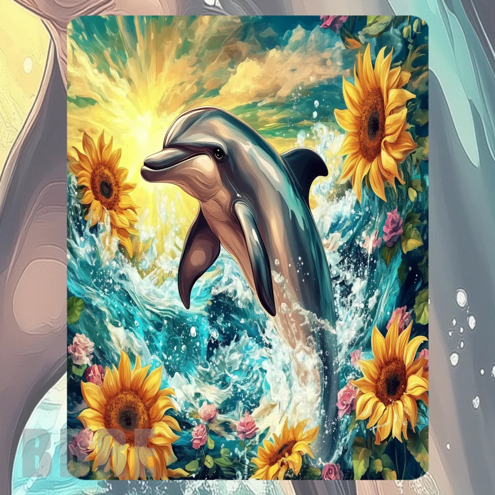 Dolphin Sunflowers Mockup Image