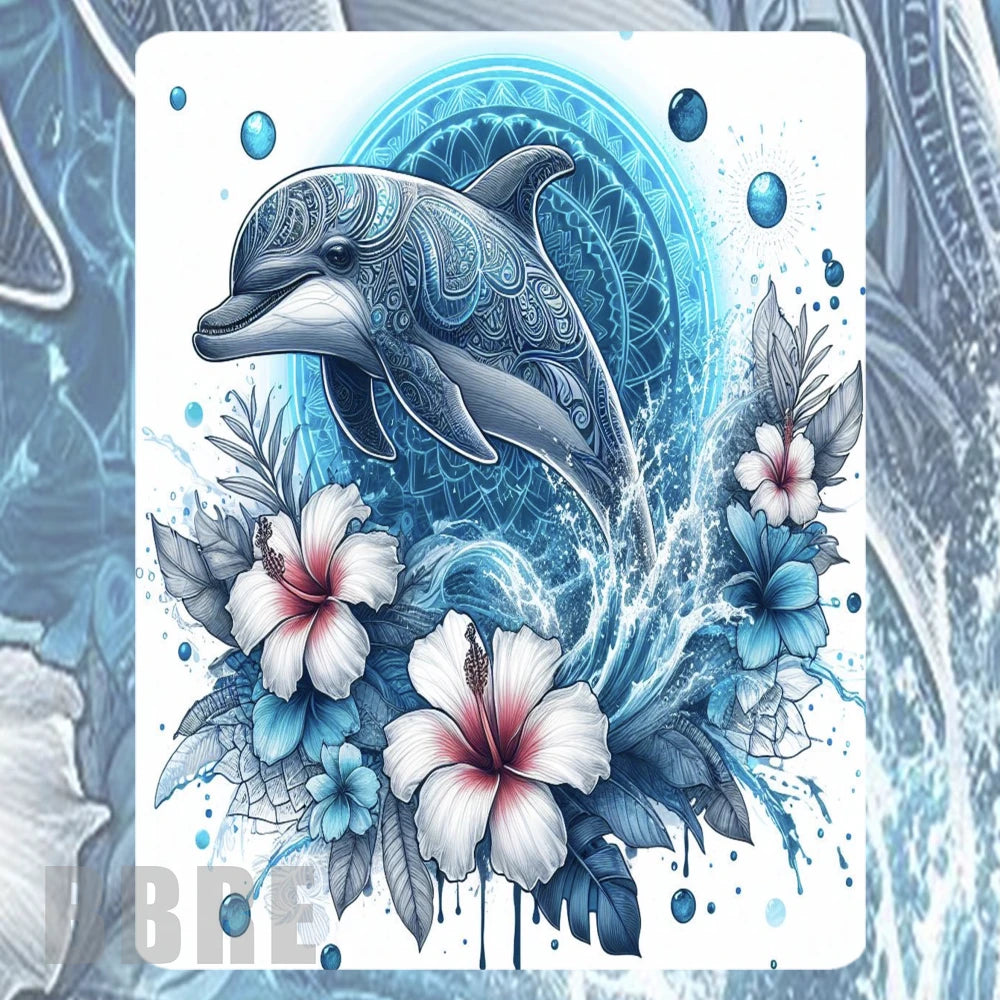 Dolphin Floral Mockup Image