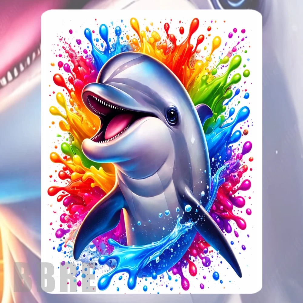 Colorful Dolphin Mockup Image