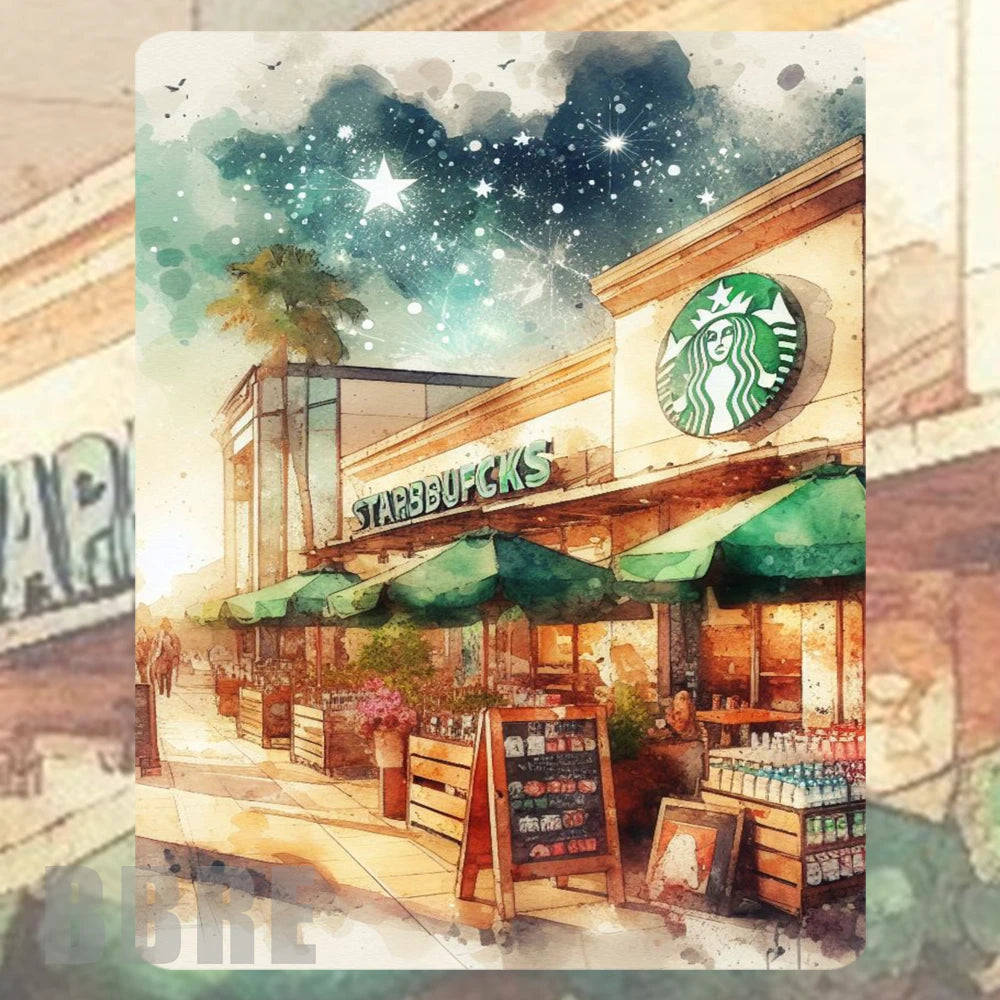 Starbucks Scene Mockup Image