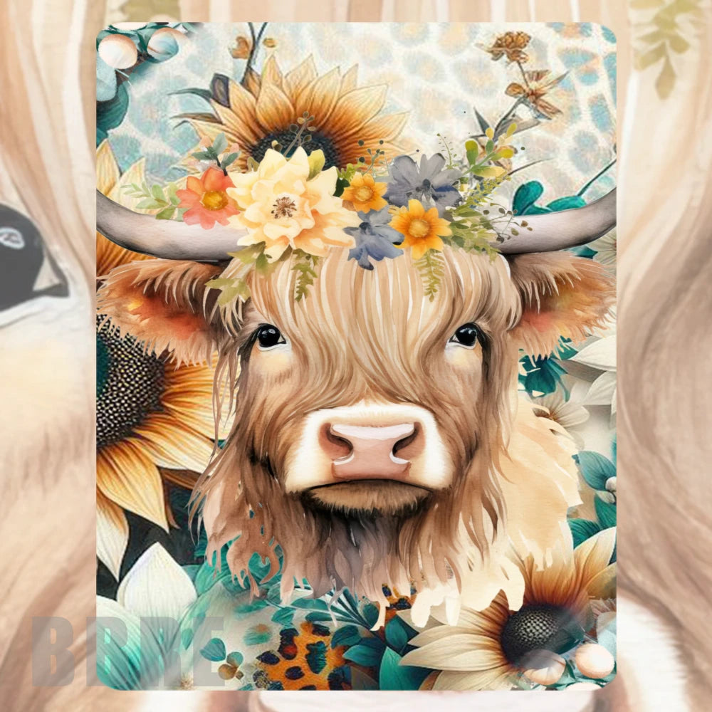 Floral Highland Cow 2 Mockup Image