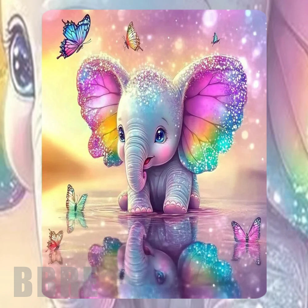 Rainbow Elephant Mockup Image