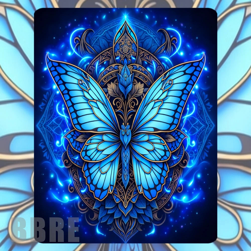 Blue Butterfly Mockup Image