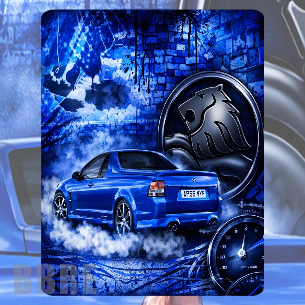 Blue Car Mockup Image
