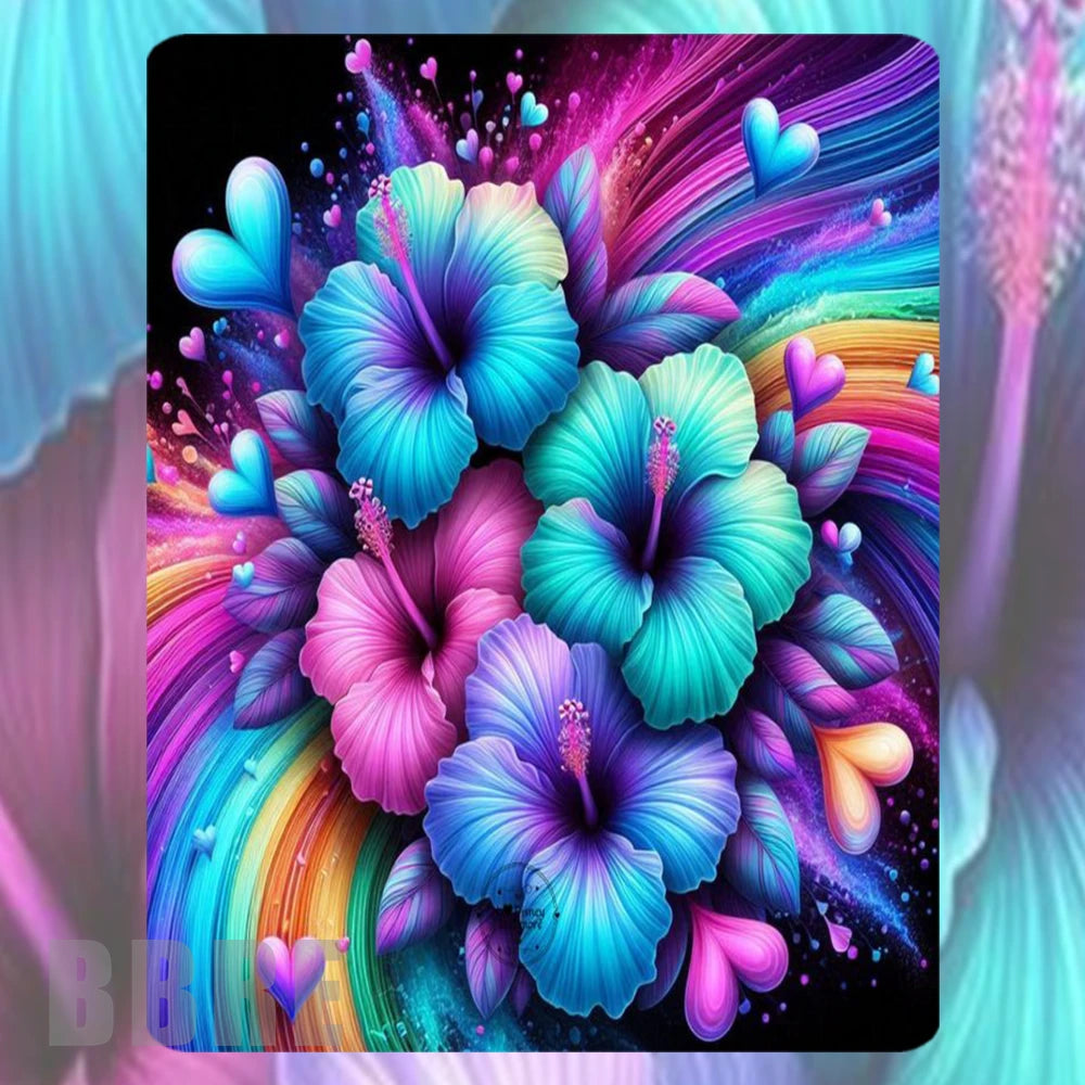 Vibrant Hibiscus Mockup Image