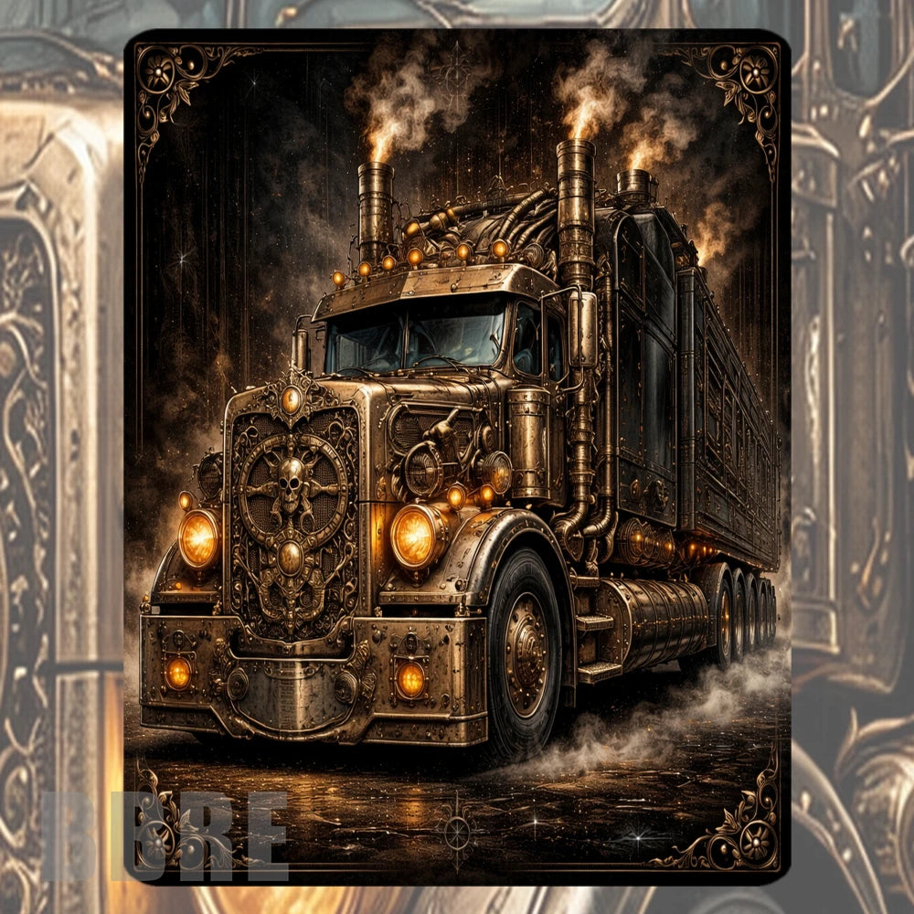 Steampunk Truck Mockup Image