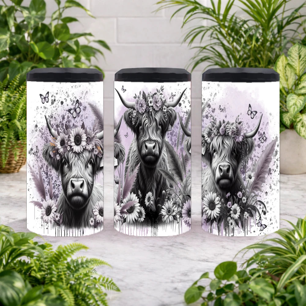 Floral Highland Cows Product Image,