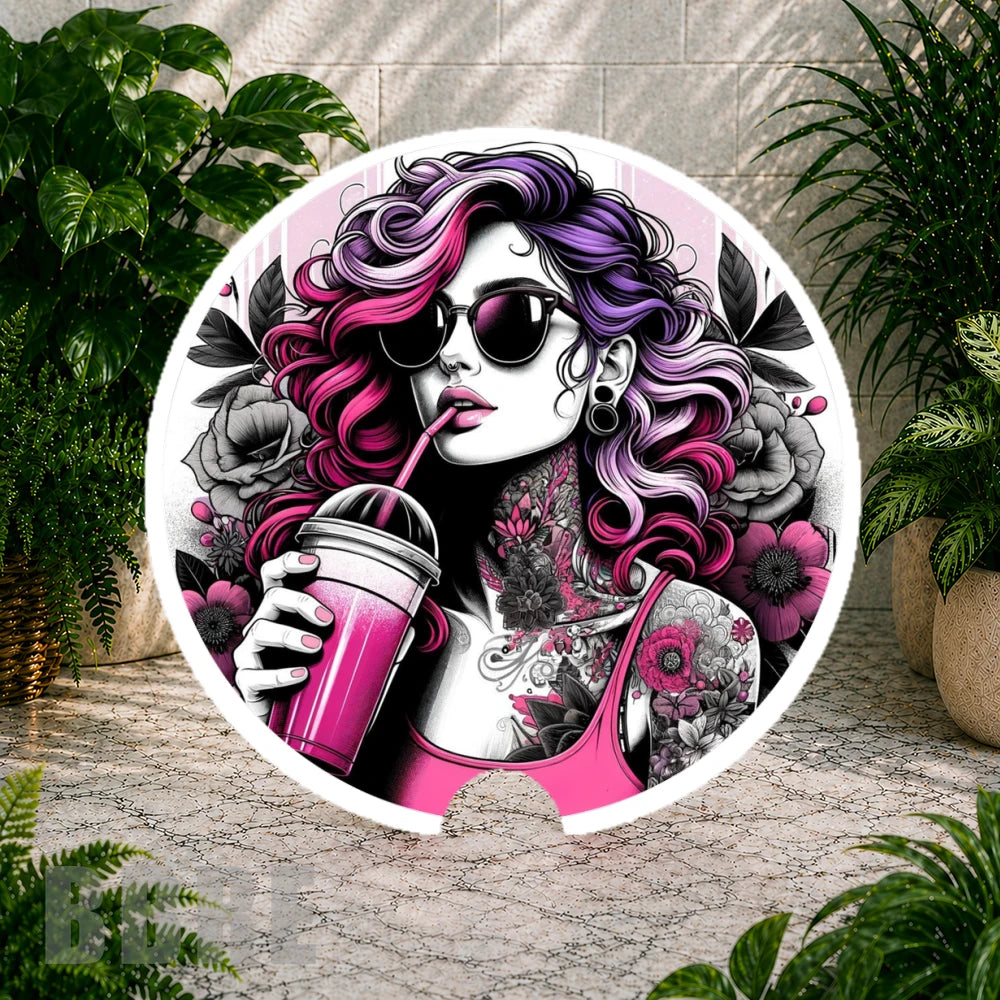 Stylish Woman Coaster Sublimation Wrap
