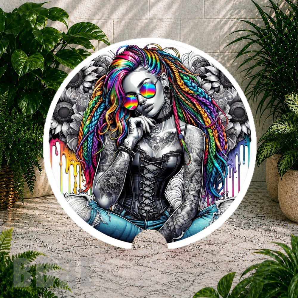 Colorful Tattooed Woman 3 Coaster Sublimation Wrap