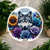 Wolf Floral Coaster Sublimation Wrap