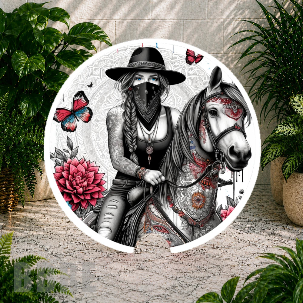 Cowgirl Horse Coaster Sublimation Wrap