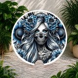 Blue Skull 2 Coaster Sublimation Wrap