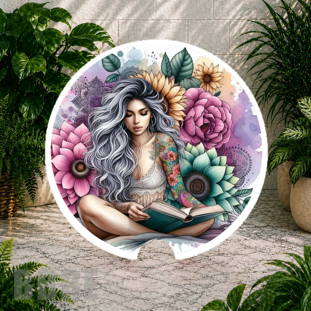 Floral Reading Coaster Sublimation Wrap