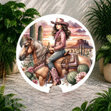 Cowgirl Horse 4 Coaster Sublimation Wrap