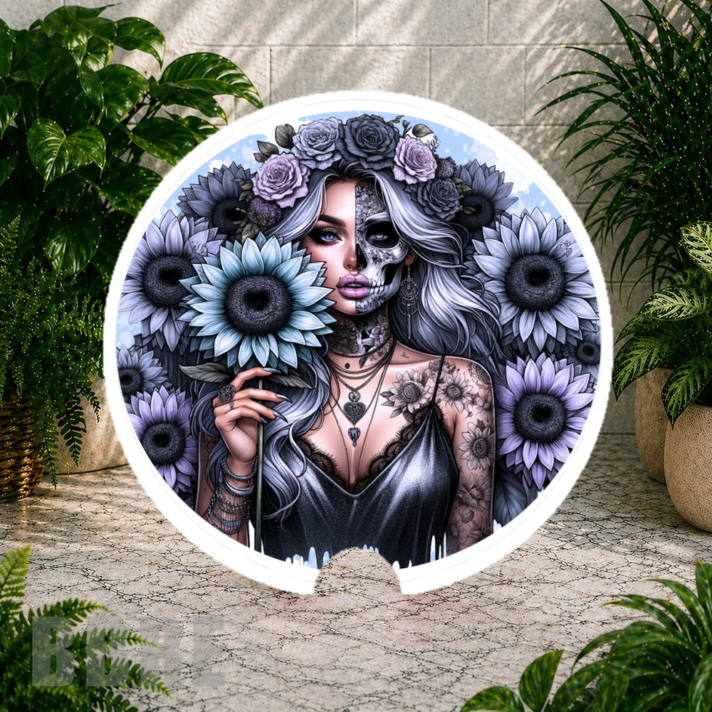 Floral Skull 5 Coaster Sublimation Wrap