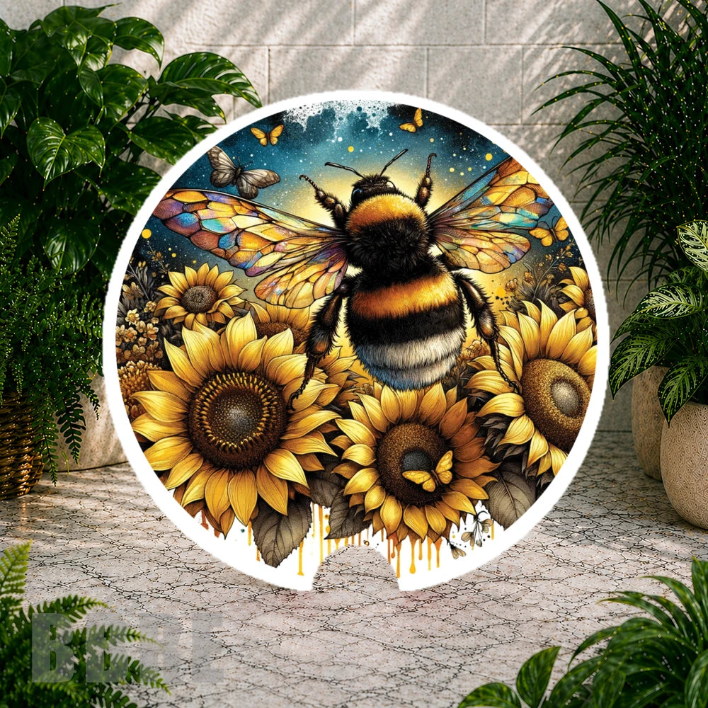 Bee Sunflower Coaster Sublimation Wrap