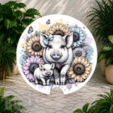 Floral Piglets Coaster Sublimation Wrap