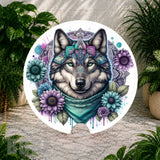 Wolf Mandala Coaster Sublimation Wrap
