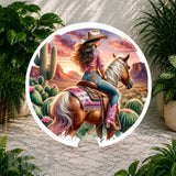 Cowgirl Sunset 2 Coaster Sublimation Wrap