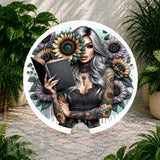 Sunflower Lady 4 Coaster Sublimation Wrap