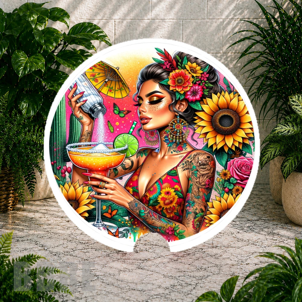 Floral Cocktail Coaster Sublimation Wrap