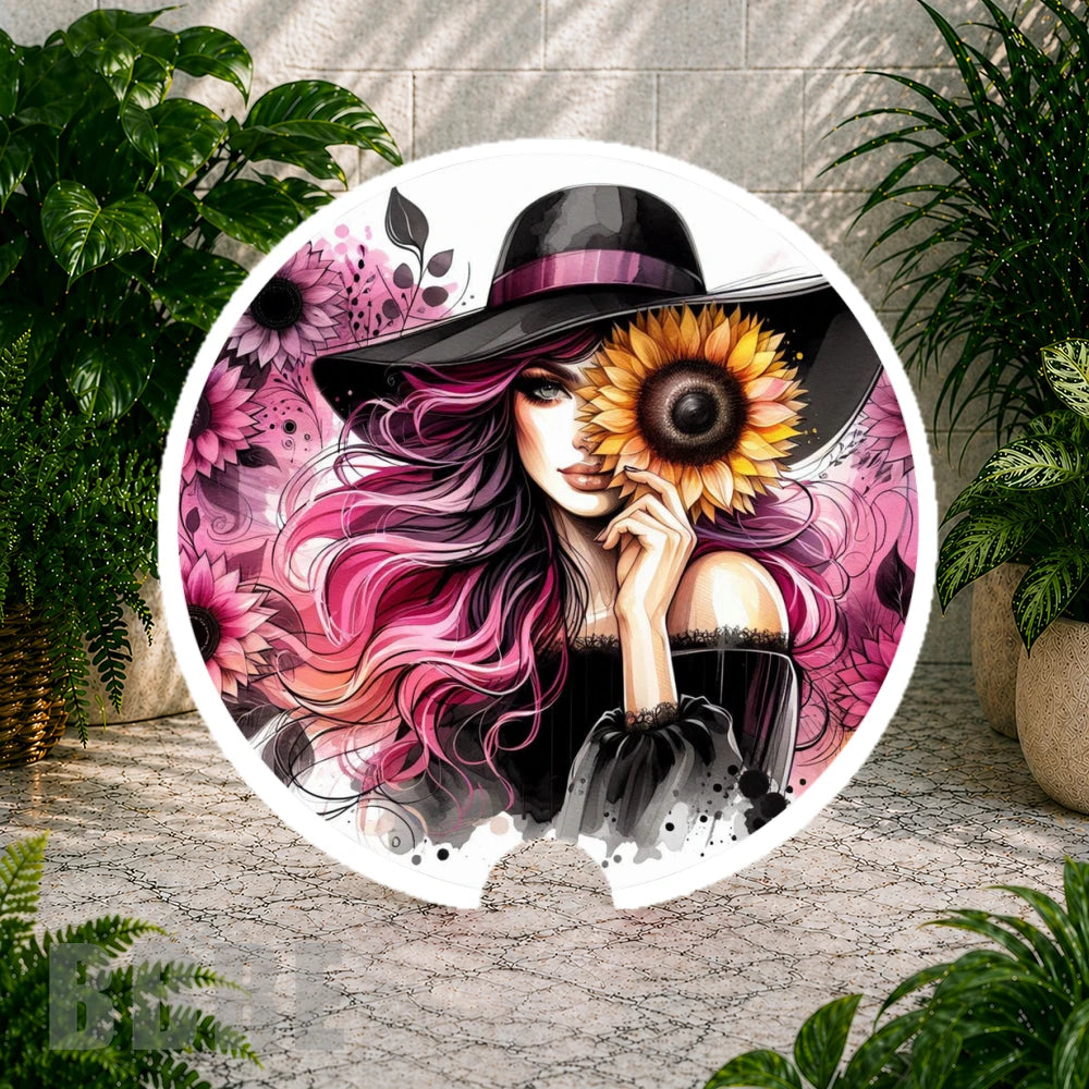 Sunflower Lady 6 Coaster Sublimation Wrap